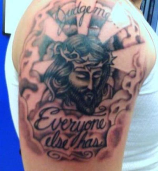 Jesus Black Ink Tattoo