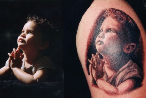 Kid Praying Tattoo