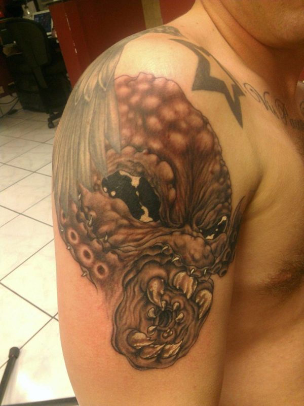 Kraken Shoulder Tattoo