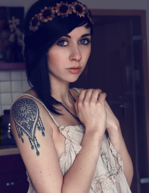 Lace Shoulder Tattoo