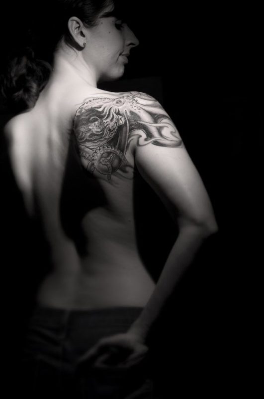 Large Back Shouder Tattoo