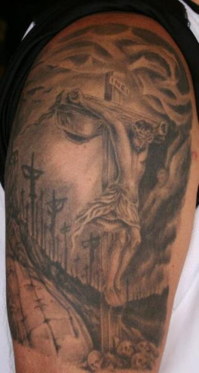 Large Jesus Tattoo Design