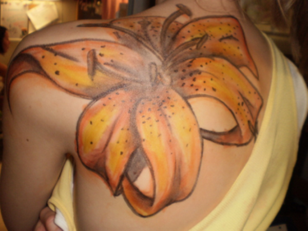 Large Lily Tattoo
