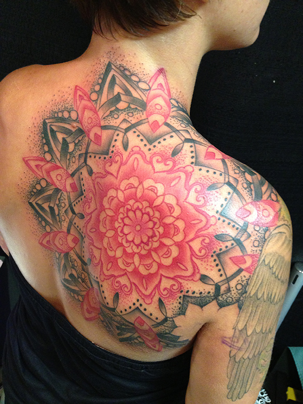 Large Mandala Shoulder Tattoo Design