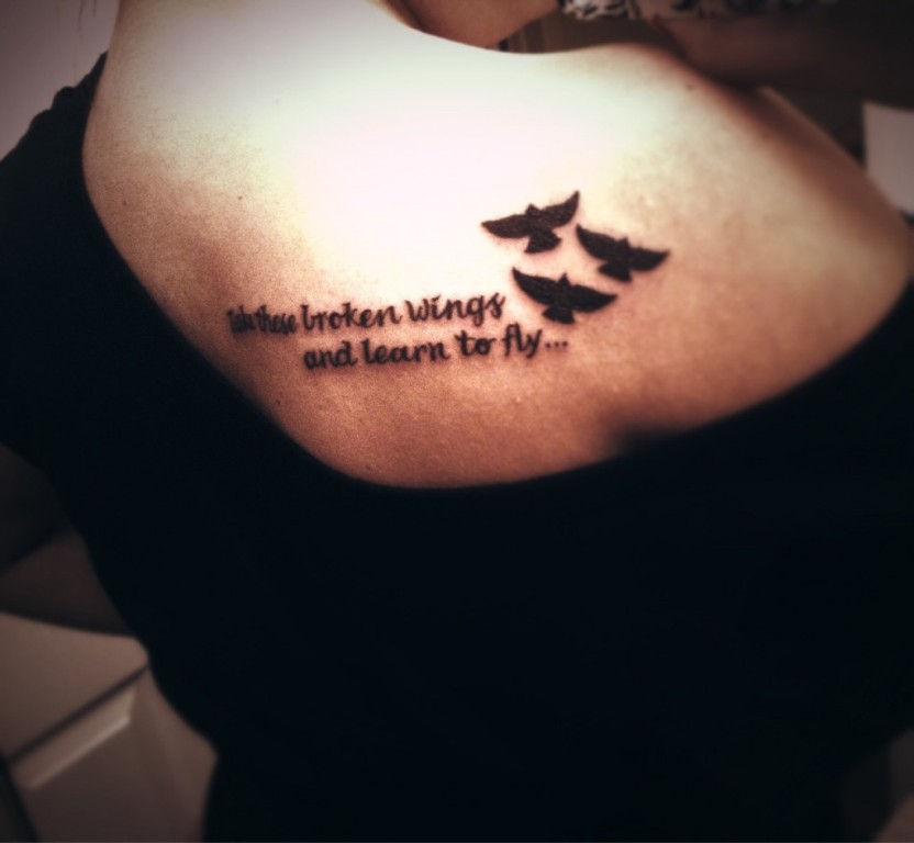 53 Marvelous Quotes Shoulder Tattoos