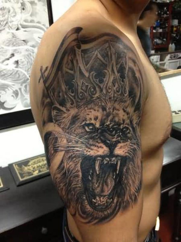 Leo Shoulder Tattoo