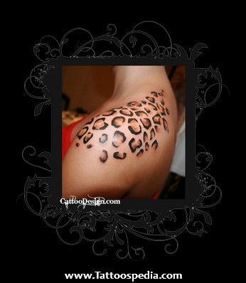 Leopard Print Shoulder Tattoo