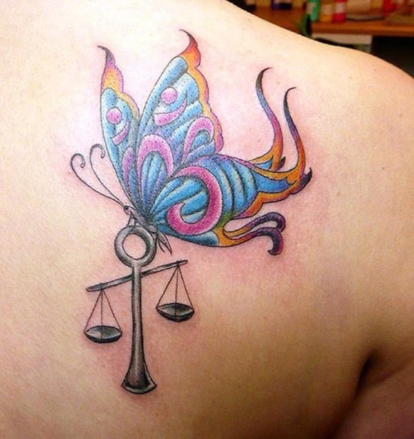 Libra Zodiac Sign Tattoo