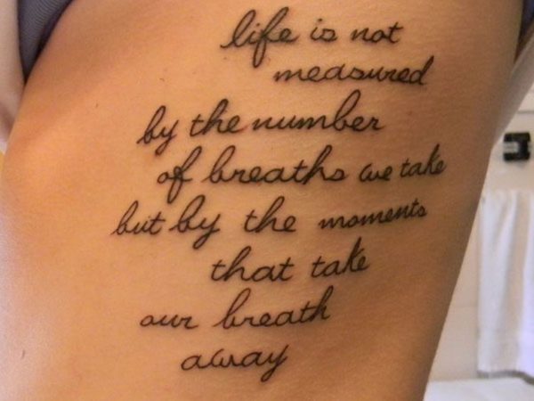 Life Quote Tattoo