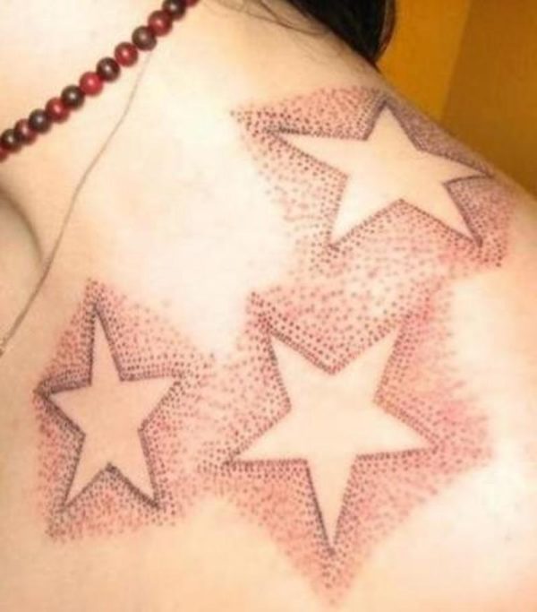 Light Ink Star Tattoo Design