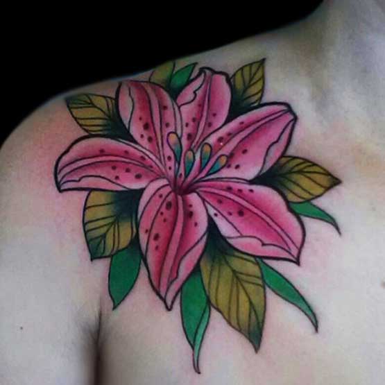 Lily flower Tattoo Designs