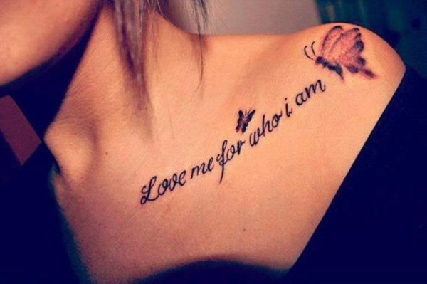 Literacy Shoulder Tattoo For Women