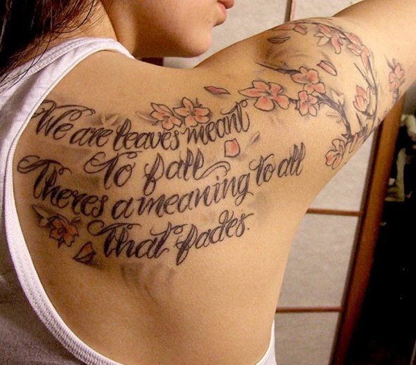 Literacy Tattoo Design For Women