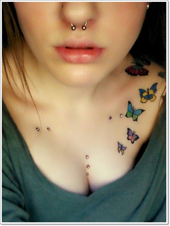 Little Colorful Butterfly Tattoo