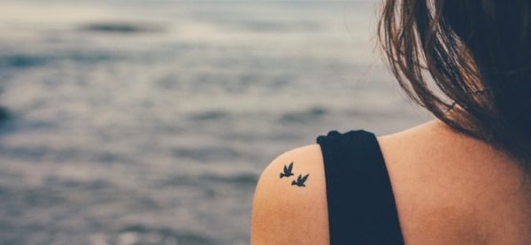 Little Flying Birds Shoulder Tattoo