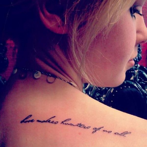 Love Quote Tattoo Design
