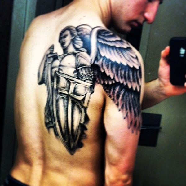 Lovely Angel Tattoo For Men