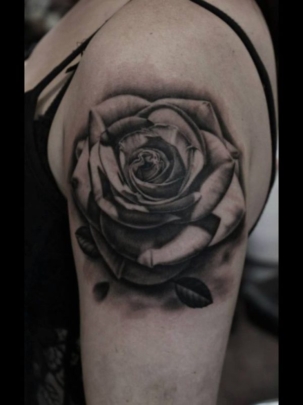 Lovely Black Ink Tattoo Design