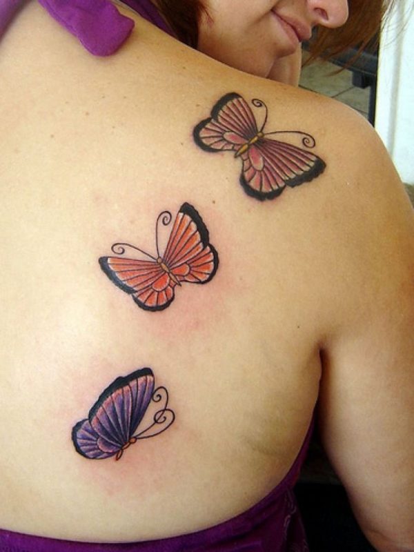 Lovely Butterfly Shoulder Tattoo
