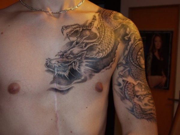 Lovely Dragon Japanese Tattoo