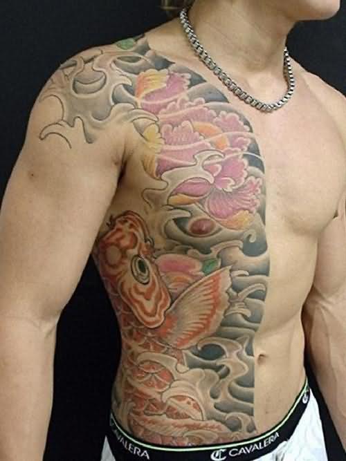 Lovely Fish Tattoo On Shoulder