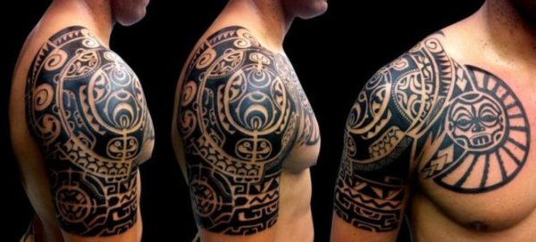 Lovely Hawaiian Shoulder Tattoo