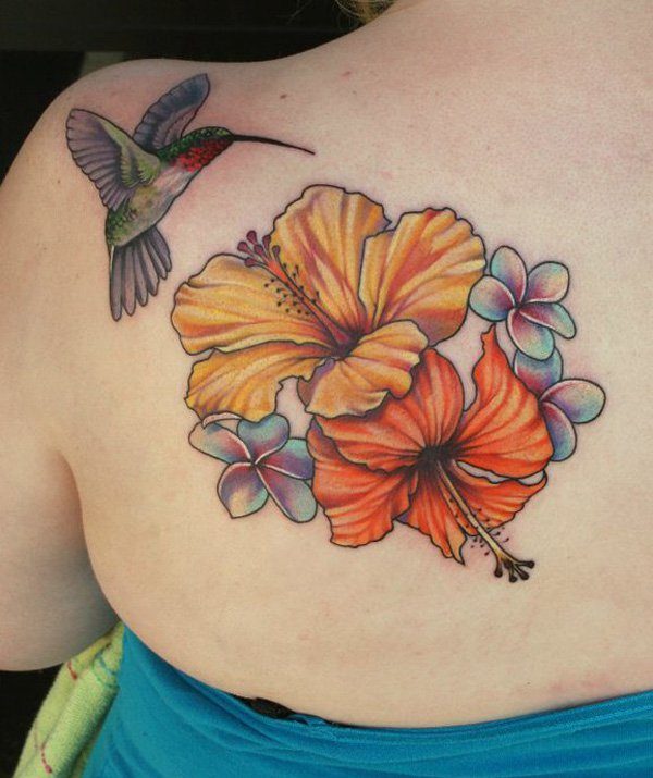 Lovely Hibiscus Flower Tattoo