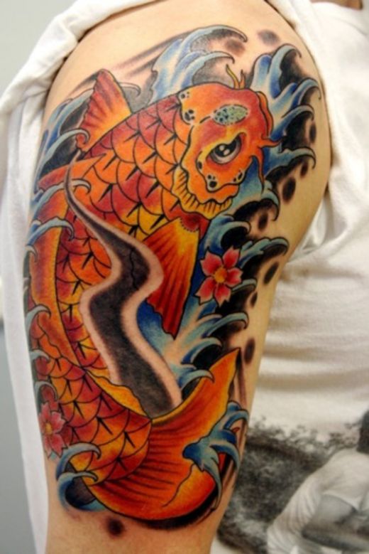 Lovely Japanese Fish Tattoo