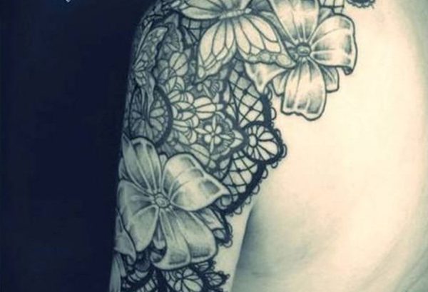 Lovely Lace Tattoo For Women