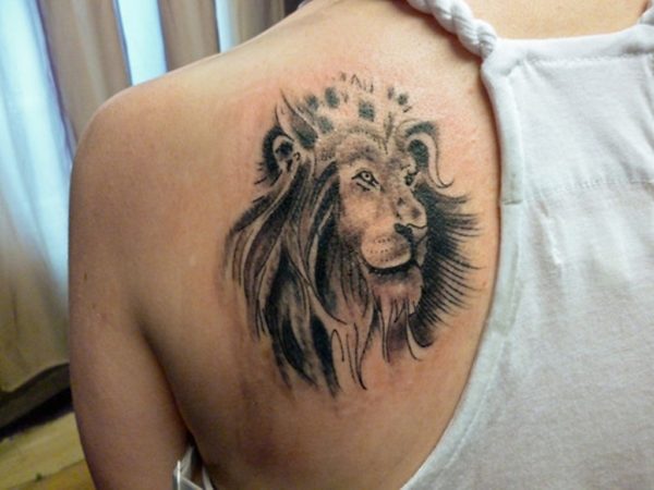 Lovely Lion Shoulder Tattoo