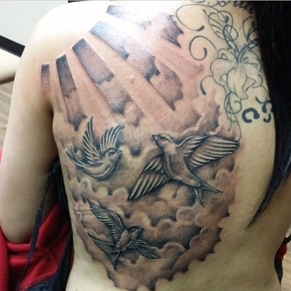 Lovely Nature Shoulder Tattoo