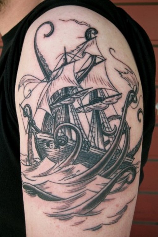 Lovely Ship Tattoo