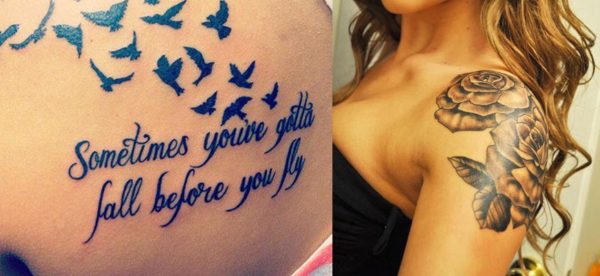 Lovely Shoulder Tattoo Design For Women