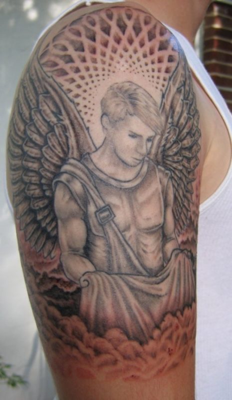 Lovely Shoulder Tattoo Of Angel