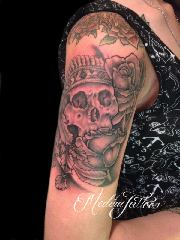 Lovely Skull Tattoo