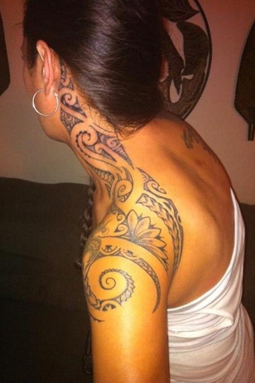 Lovely Tribal Designer Tattoo For Women