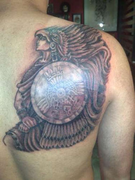 Lovely Warrior Aztec Tattoo