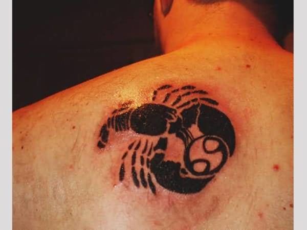 Lovely Zodiac Cancer Symbol Tattoo