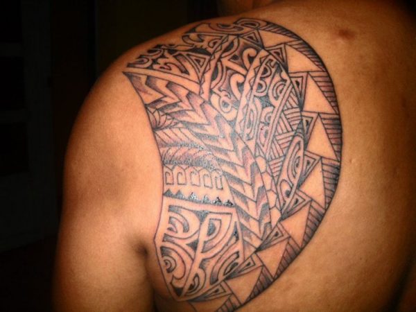 Lovey Tribal Shoulder Tattoo