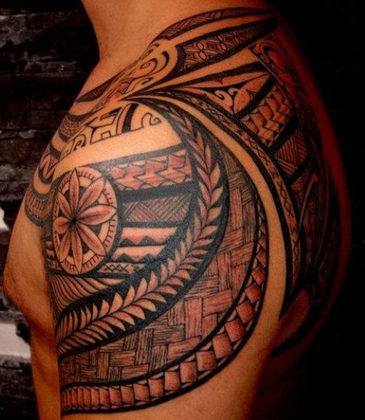 Mixed Tribal Geometric Tattoo