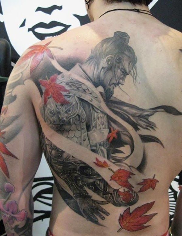 Man Japanese Shoulder Tattoo