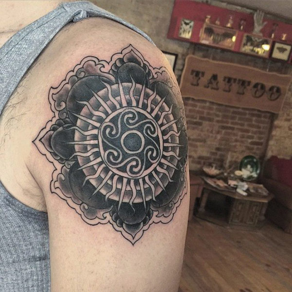 Mandala Black Tattoo Design