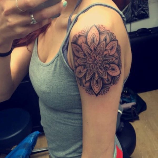 Mandala Shoulder Tattoo Design