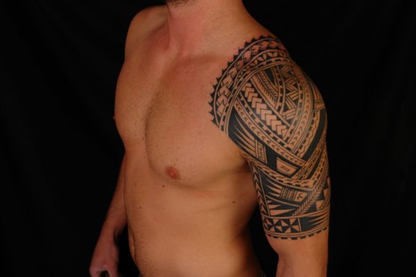 Maori Tattoo On Left Shoulder