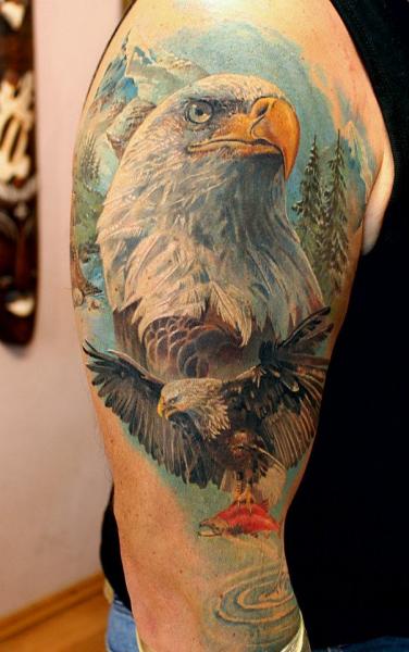 Marvelous Eagle Shoulder Tattoo