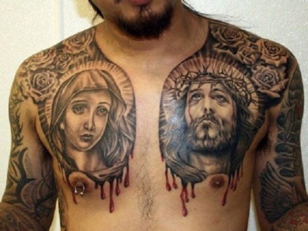 Mary And Christ Tattoo