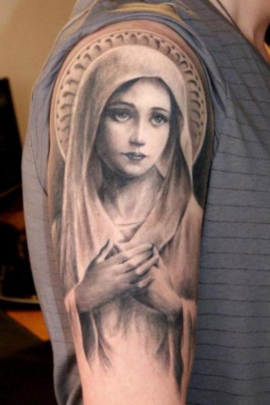 Mary Tattoo Design
