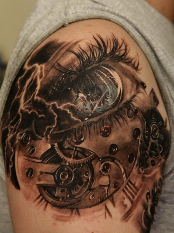 Mechanical Clock Tattoo