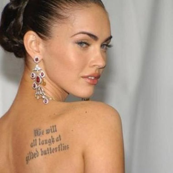 Megan Fox Lettering Tattoo