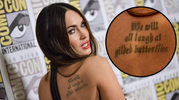 Megan Fox Tattoo On Shoulder